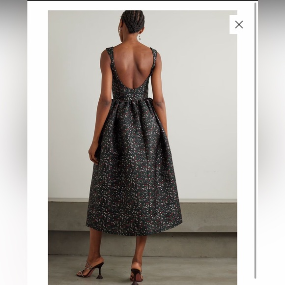 MARKARIAN
Apple metallic floral-jacquard midi dress. Fits 2-4 - Picture 2 of 3